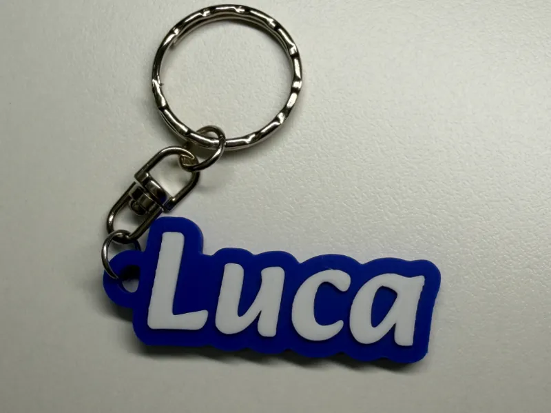 Luca personalized name keychain