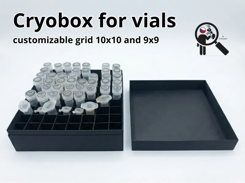 Cryobox for 2 ml, 1.5 ml cryotubes/vials