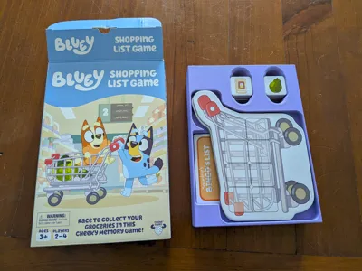Bluey Shopping List Game - Insert