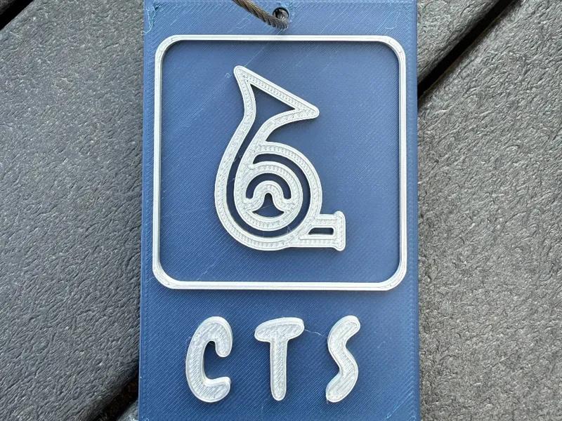 Customizable French Horn Case Tag