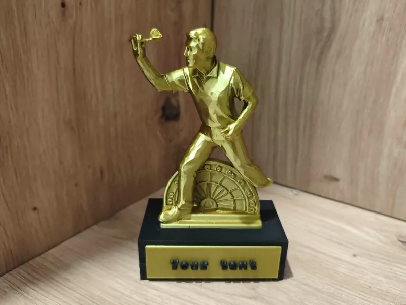 Dart Trophy – Black & Gold Statuette