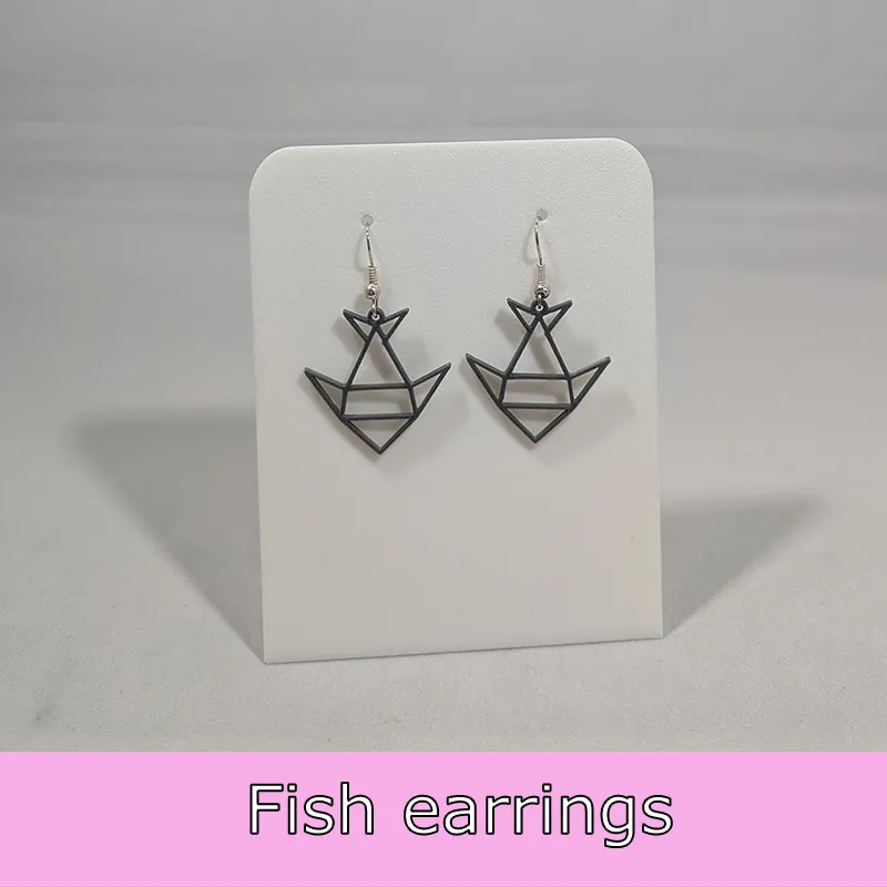 Fish earrings view 2