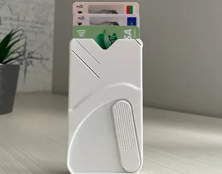 slim cascade card wallet with money clip