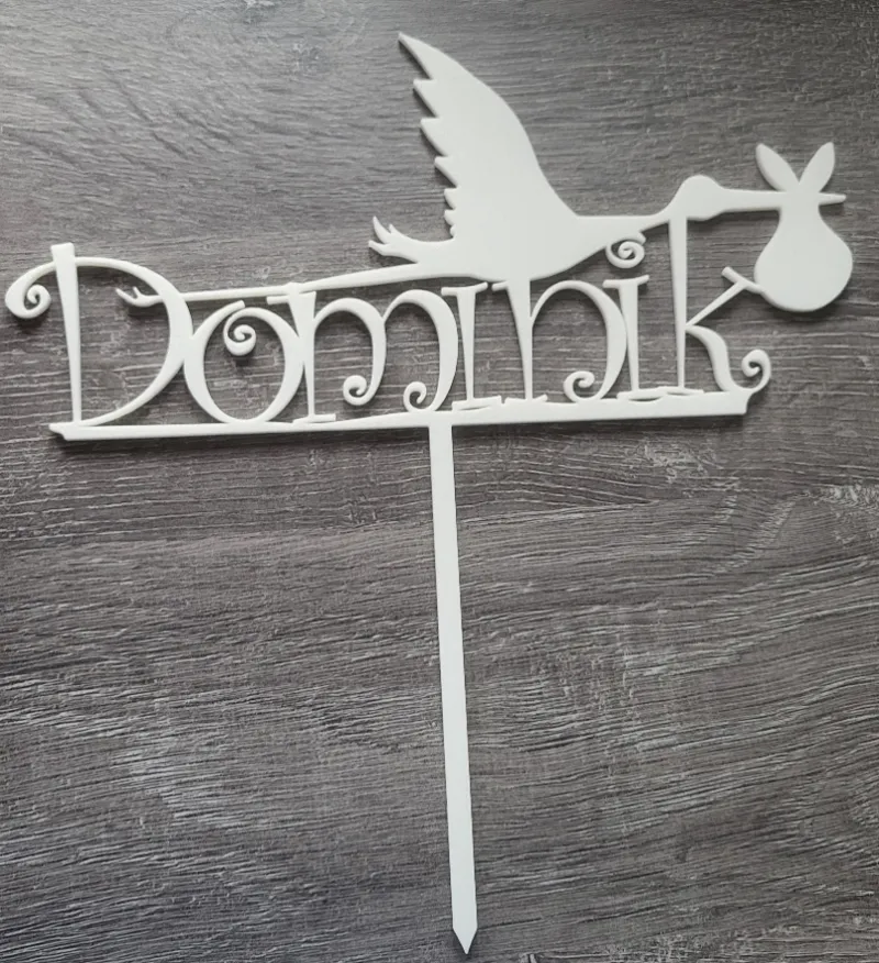 Cake decoration with the name Dominik / zápich
