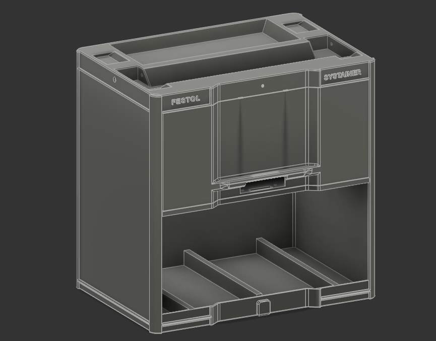 Miniatura 4 do modelo 3D 模块化堆叠抽屉工具箱（Festool）