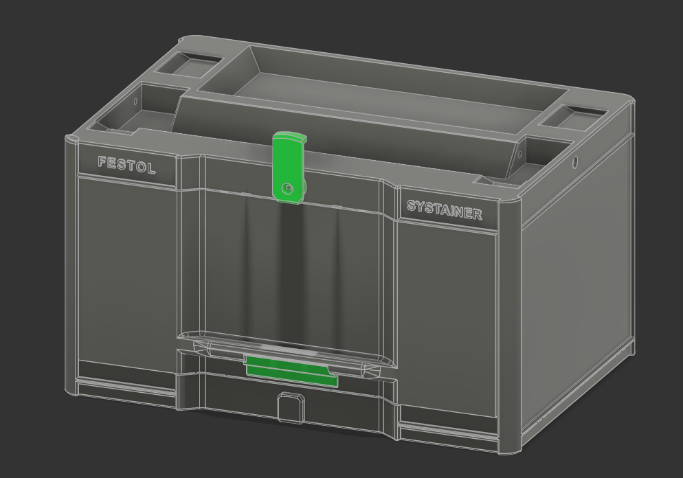 Miniatura 5 do modelo 3D 模块化堆叠抽屉工具箱（Festool）