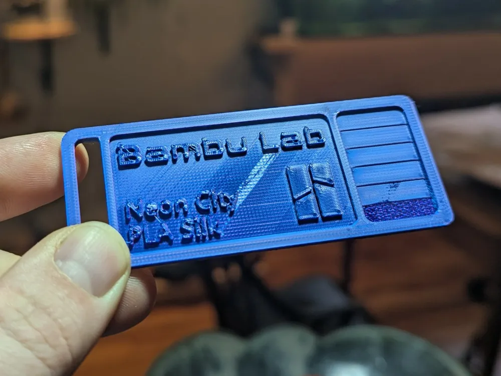 Pla Sample Card Bambu PLA Silk & Multi-Color Filament Sample Cards - Free 3D Print ...