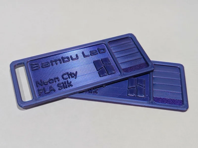 Bambu PLA Silk & Multi-Color Filament Sample Cards