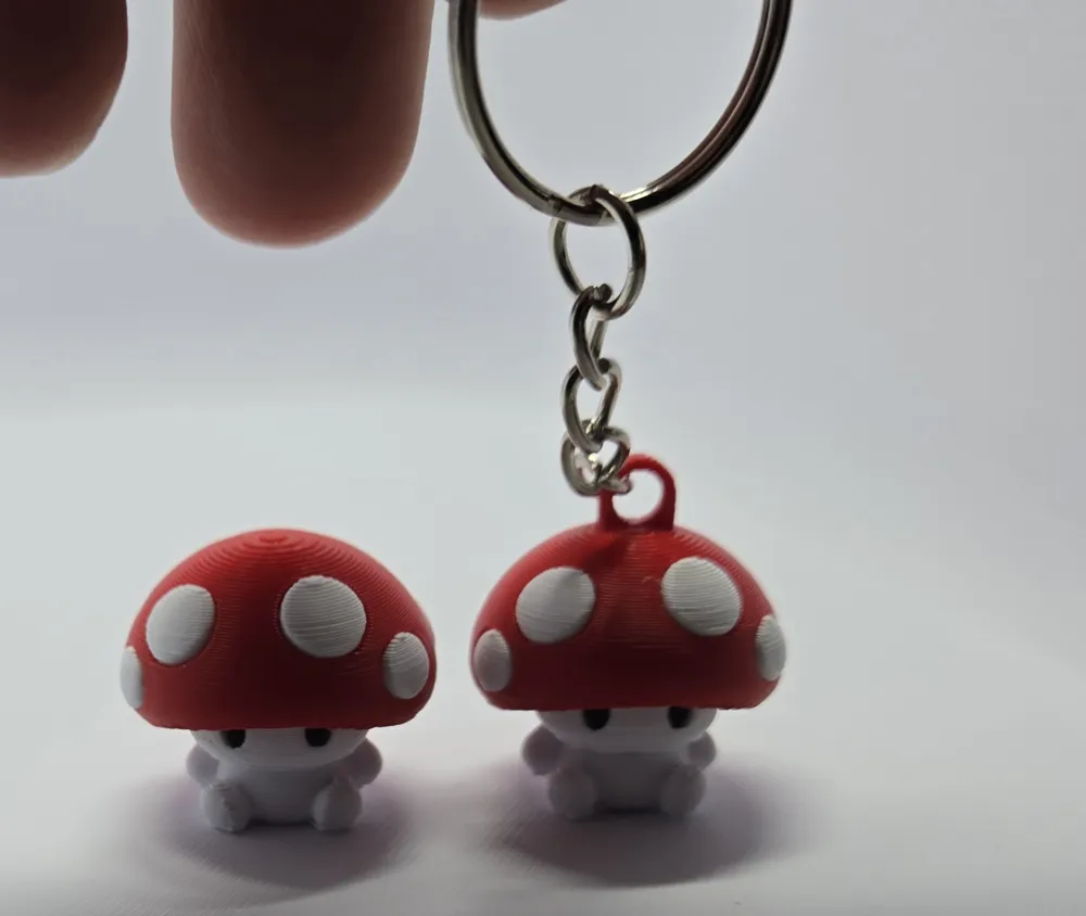 Mini Motsu Keychains Cute Mushroom Keychain - Mini Mushroom Keychain - Free 3D Print Model ...