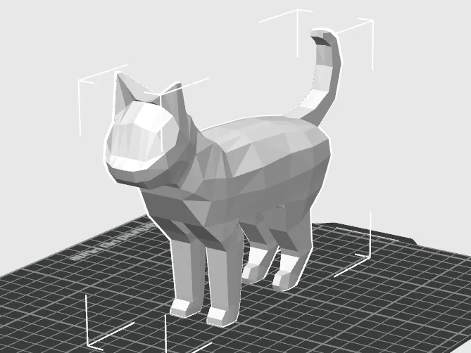 low poly cat