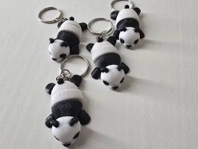 flexi panda keychain