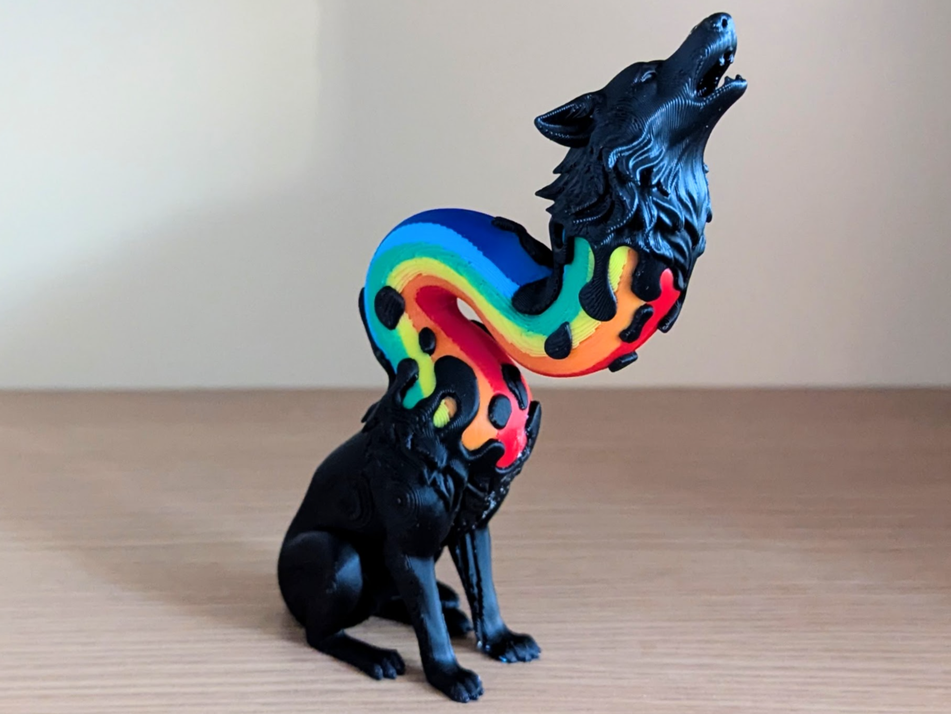 Miniatura 1 do modelo 3D Howling ink wolf