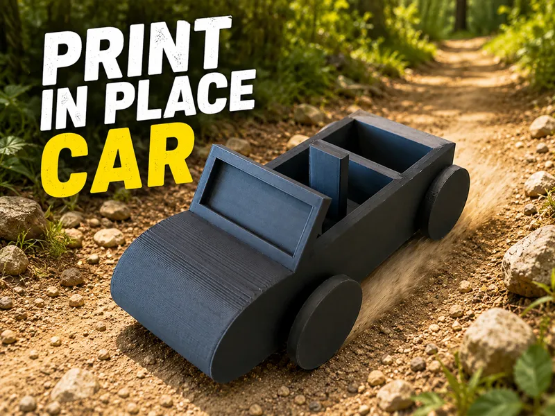 Toy Car Rolling Wheels No Assembly Print-in-Place