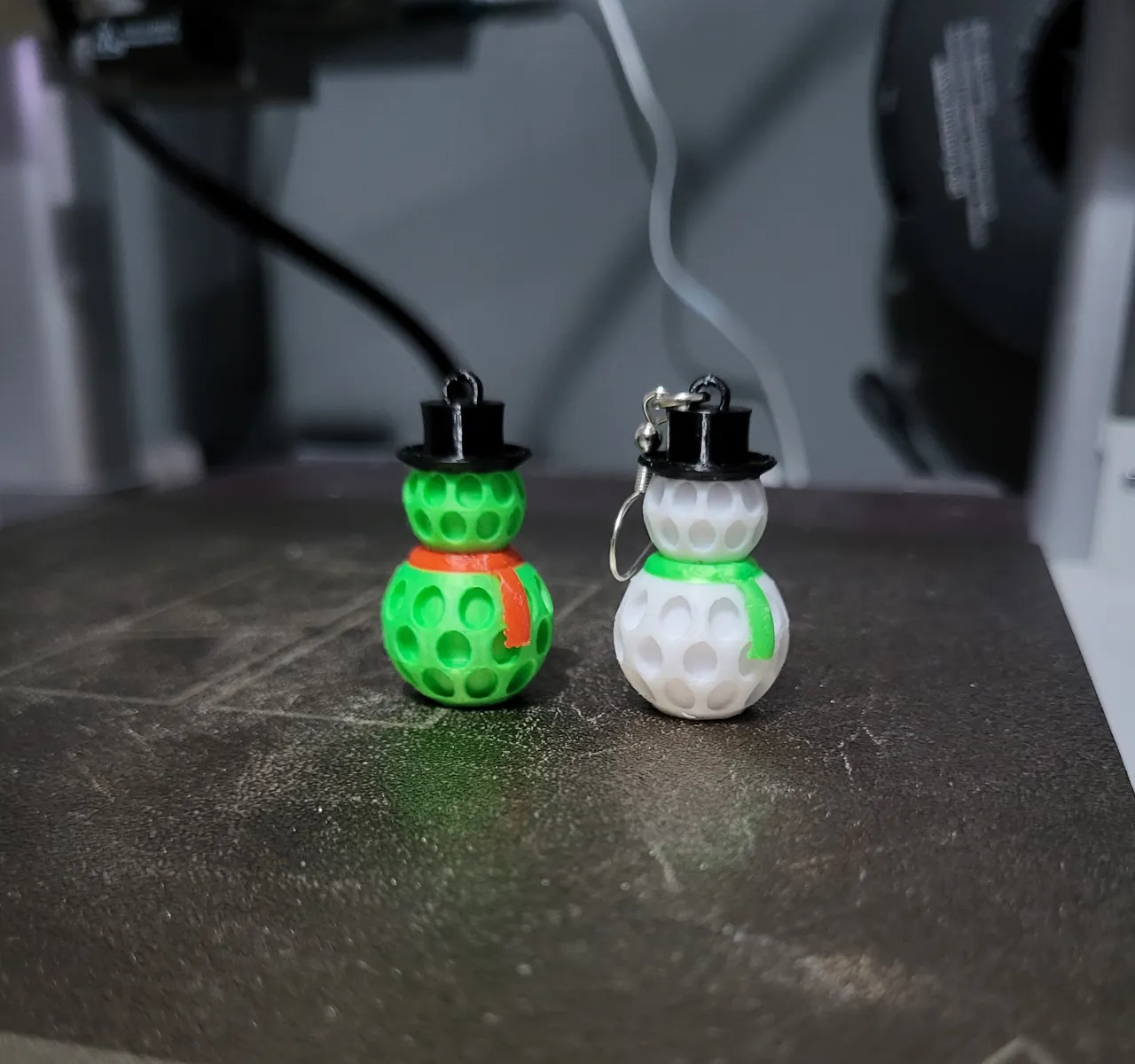 snowman earring (no ams needed) view 2