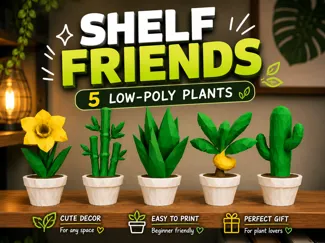 SHELF FRIENDS - lowpoly shelf plants
