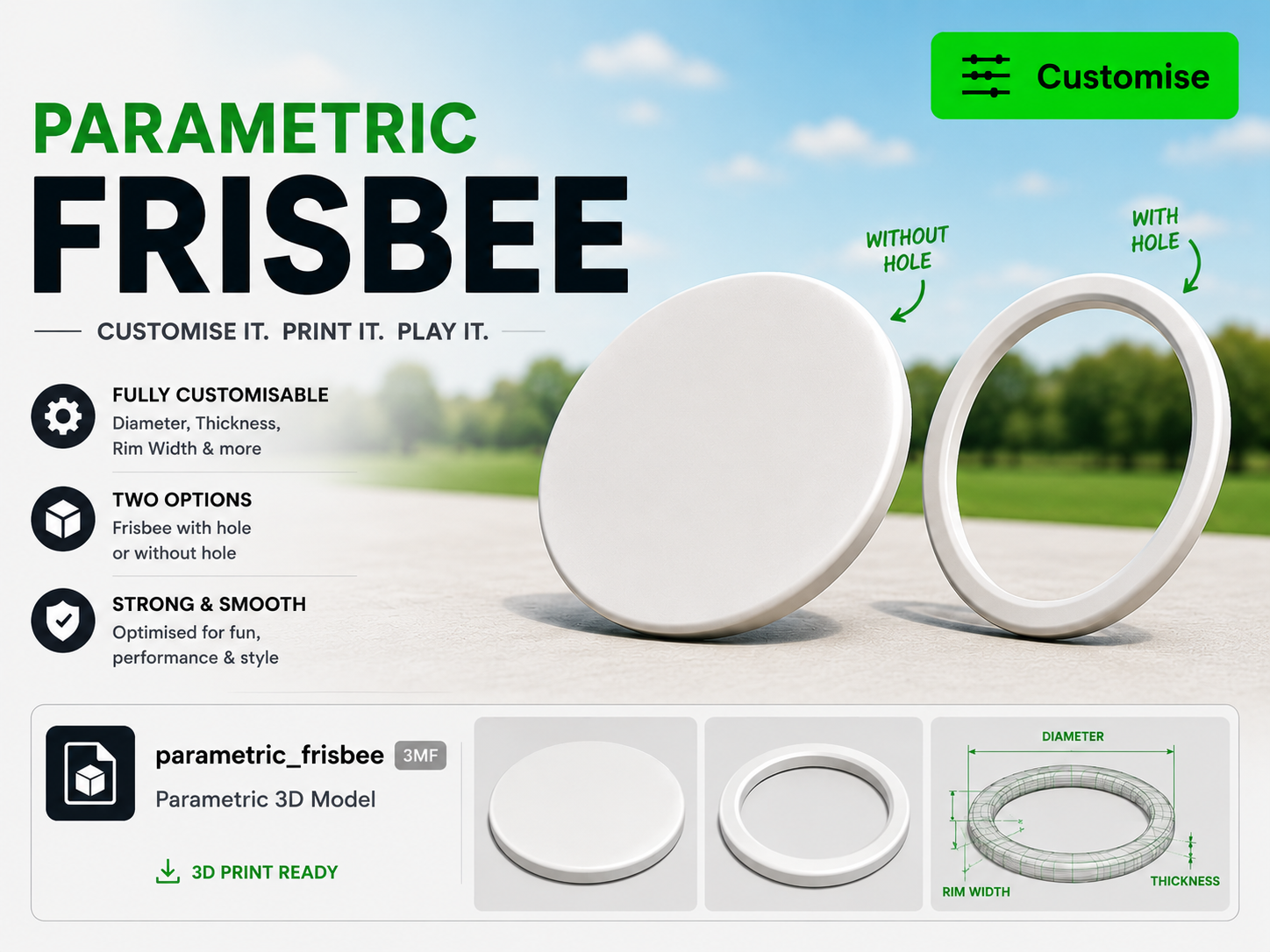 Parametric Frisbee