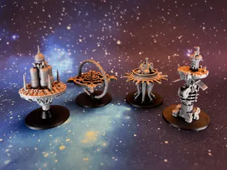 Twilight Imperium space station miniatures