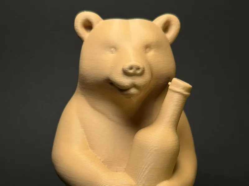 Bear with Wine Bottle