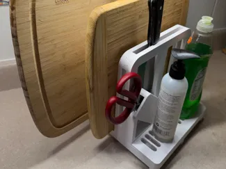 Modular kitchen cutting board and knife stand
