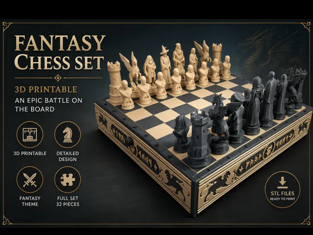 Harry Potter inspired - Fantasy Chess Set