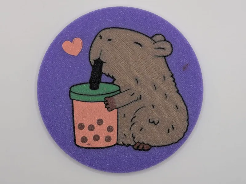 Capibara drinking - Coaster