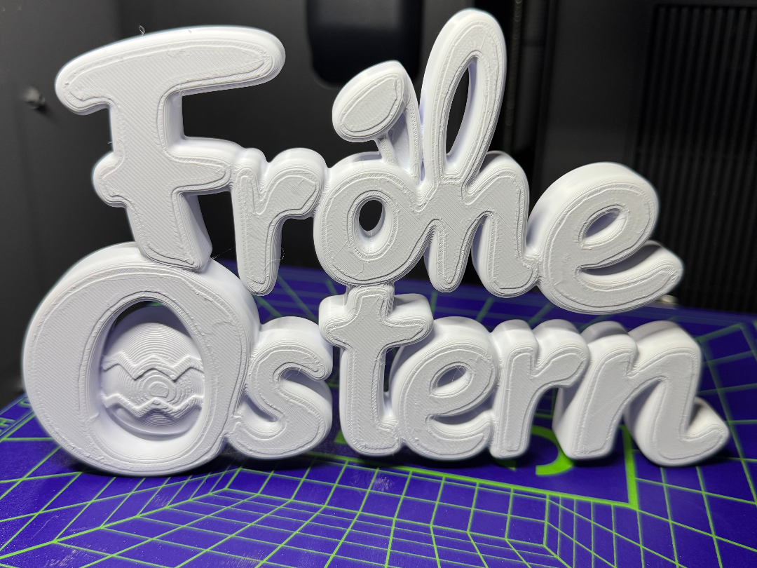 Frohe Ostern Schriftzug