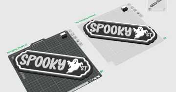 Adorno temático: Spooky Street Ghost Street Sign Cute Halloween — vista de referencia 4