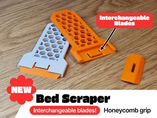 Interchangeable 3D Printable Blade Bed Scraper