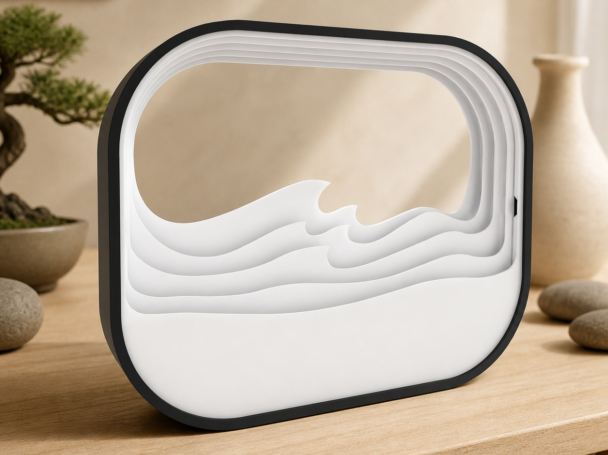 Layered wave sculpture