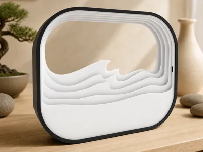 Layered wave sculpture