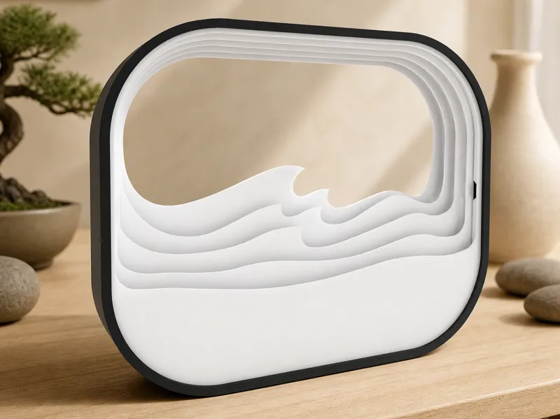 Layered wave sculpture
