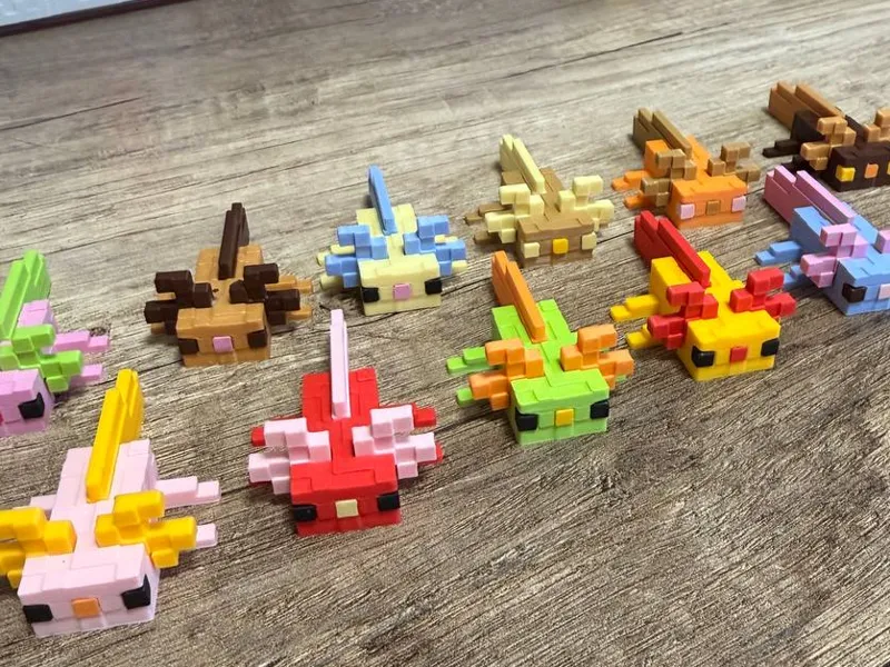 Minecraft inspired: Baby Axolotl NOAMS & AMS