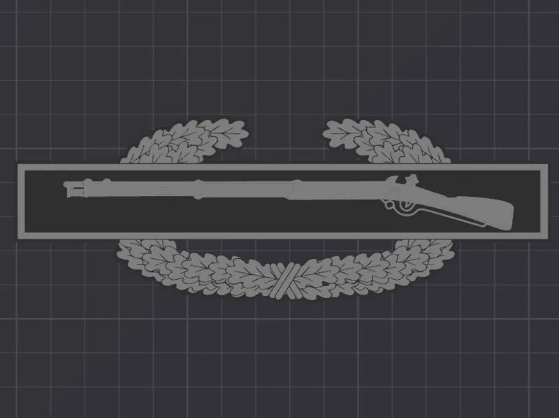 Combat Infantryman Badge (CIB) – 3D Print Model