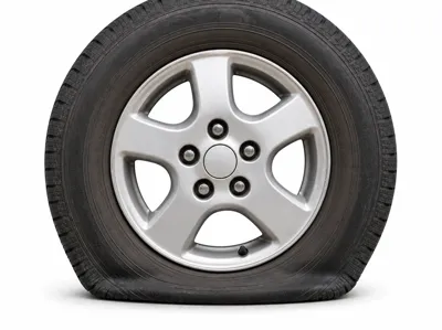 Flat Tire with Wheel