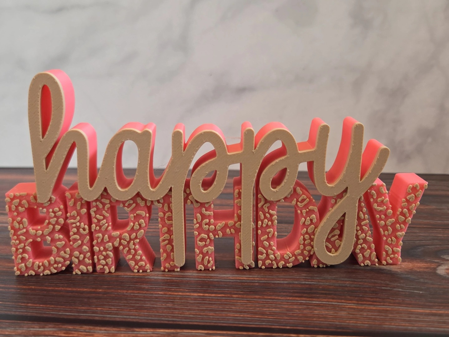 3D Schriftzug Happy Birthday Leo - 3D Geburtstag