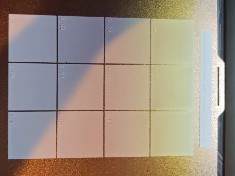 FirstLayer Kalibrierung / Flowkalibrierungtest