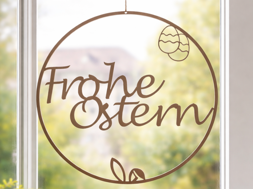 Frohe Ostern Schild