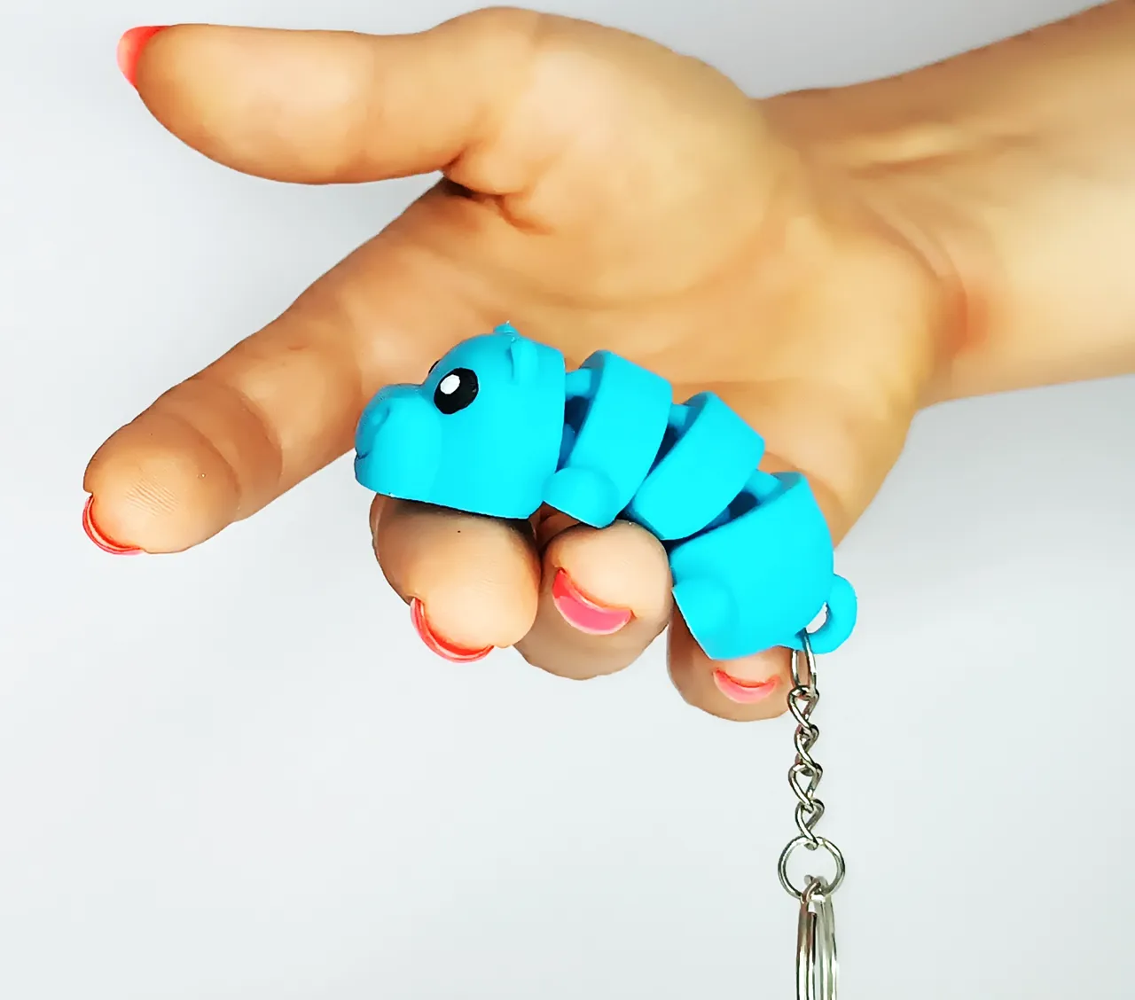 Cute Flexi Pets Hippo (Keychain & Magnet) view 3