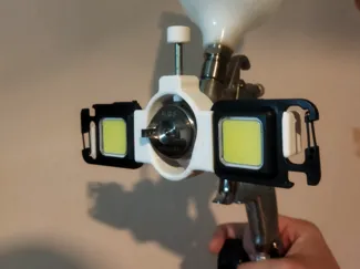V2 Flashlight double mount for spray gun.