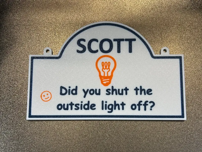 Fun shut off the light sign