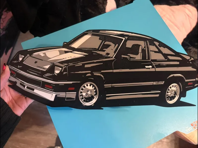 1987 dodge charger wall art