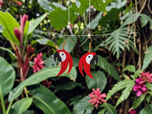 Parrot earrings