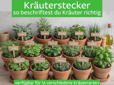 Herb Marker Set | 14 different herbs