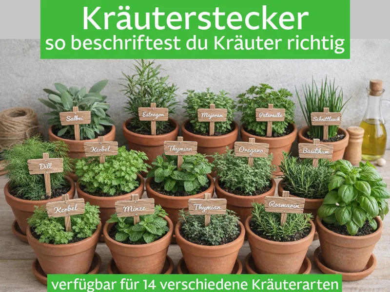 Kräuterstecker Set |14 verschiedene Kräuter