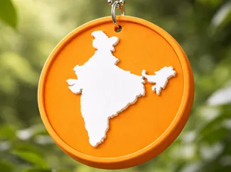 India Map Keychain / Hanging Decor