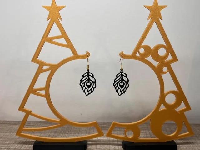 Earrings - Leaf and Heart