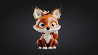 Cute cartoon fox
