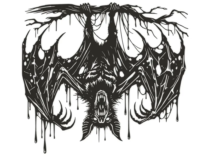 Horror Bat Wall Art