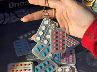 pill blister keychain