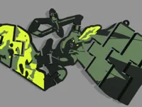 Helm knight keychain